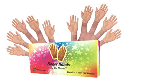 Product Cover Dr Dingus Finger Hands Finger Puppets in Gift Box (10 Hands / 5 Pairs) - Novelty Fun for Whole Family