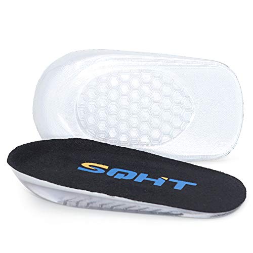Product Cover SQHT's Height Increase Insoles, Heel Cushion Inserts, Heel Lift Inserts for Leg Length Discrepancies (Small - 0.6