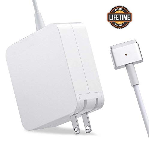 Product Cover Mac Book Pro Charger, AC 85w Power Adapter Magsafe 2 T-Tip Adapter Charger Connector - Superior Heat Control - MacBook Pro 17/15/13 Inch [After Mid 2012] (White)