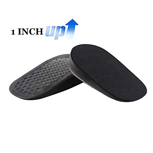 Product Cover Height Increase Insoles,Shoe Lift Inserts,Gel Heel Lift Inserts,Heel Cushion Inserts,Heel Lift,Height Increase Insoles for Leg Length Discrepancies,1 Pair (Black, 1IN)