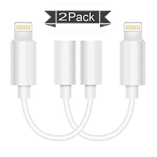 Product Cover Lighting to 3.5mm Headphones Jack Adapter Cable Compatible with iPhone 7&8/7&8Plus iPhone X iPhone Xs iPhone XR Adapter Headphone Jack and More (iOS 10/ iOS 12) (White) Accessories