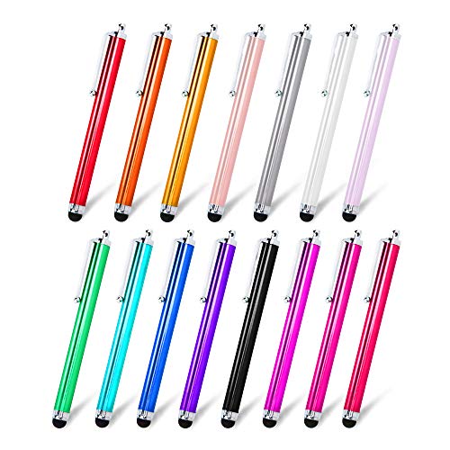 Product Cover Briout Stylus Pen Set of 22 Pack for Universal Touch Screens Devices, Capacitive Stylus for iPad, iPhone, Samsung, Kindle, Tablet (13 Multicolor)