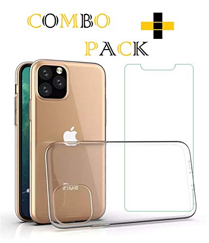 Product Cover Sanguine® 9H Tempered Glass Combo Pack Soft Tpu Case For iphone 11 Pro Max [Transparent]