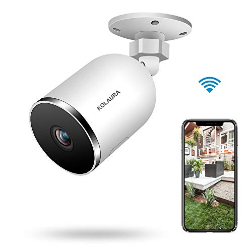 Product Cover Outdoor WiFi Security Camera, Kolaura Home Smart Surveillance Camera, IP66 Waterproof, Support 2 Way Audio, Night Vision, Motion Sensor, Cloud Storage Service