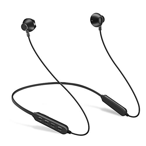 Product Cover Bluetooth Headphones,Xunpuls Wireless Earphone 5.0 Magnetic Earbuds Snug Fit for Sports Gym with Built in Mic (IPX5 Waterproof aptX Stereo 12-16 Hours Playtime) (Black)