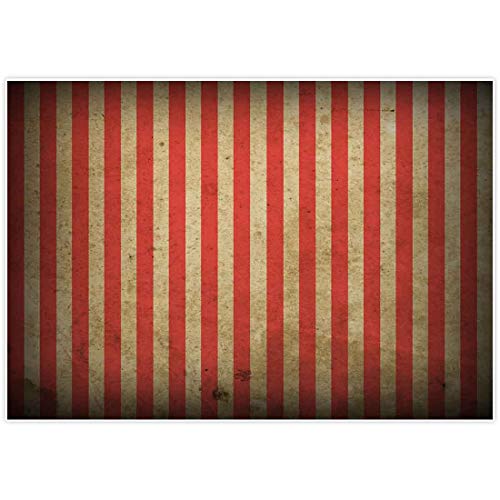Product Cover Allenjoy 7x5ft Evil Halloween Circus Carnival Backdrop for Festival Red and White Stripes Yellowing Bloody Splatter Party Decor Horrorible Prom Portrait Photography Background Photobooth Studio Props