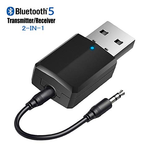 Product Cover iSbeller USB Bluetooth Transmitter Receiver 2 in 1, Bluetooth Adapter for TV PC Headphones Home Stereo Car, Wireless Audio Adapter with 3.5mm AUX
