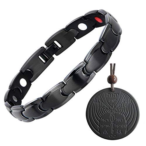 Product Cover Men's Titanium Steel Healthy Magnetic Therapy Bracelet with Free Links Removal Tool for Pain Relief, Arthritis