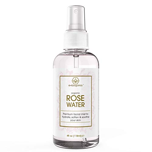 Product Cover Organic Rose Water Toner Facial Spray - Premium Rose Water For Healthy, Glowing, Irresistible Skin & Hair - Rejuvenating & Refreshing Face Mist Made for Sensitive Skin w No Fillers by Era-Organics