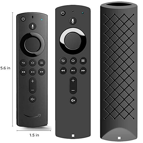 Product Cover Covers for All-New Alexa Voice Remote for Fire TV Stick 4K, Fire TV Stick (2nd Gen), Fire TV (3rd Gen) Shockproof Protective Silicone Case - Black