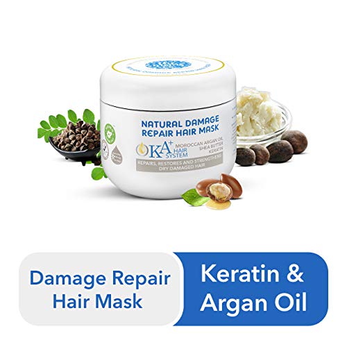 Product Cover The Moms Co. Natural Damage Repair KA+ Deep Conditioning,Intense Moisturising Hair Mask with Keratin and Moroccan Argan Oil to Repair Dry Damaged Hair-175ml