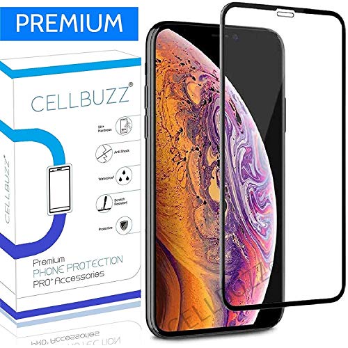 Product Cover CELLBUZZ® Edge To Edge Tempered Glass Screen Protector For Apple iPhone XR/iPhone 11 With Full Installation Kit And Warranty (Black Color)