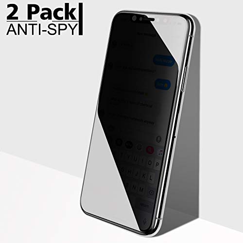 Product Cover [2 Pack] Privacy Screen Protector,SMAPP,[Anti-Spy] Tempered Glass for iPhone 11 Pro Max & iPhone Xs Max [6.5 inch] Case Friendly,Easy Install,9H Hardness