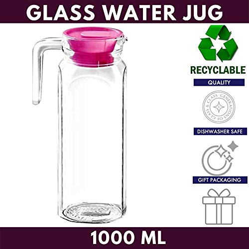Product Cover Femora Clear Glass Water Dew Jug for Office & Home - 1 L