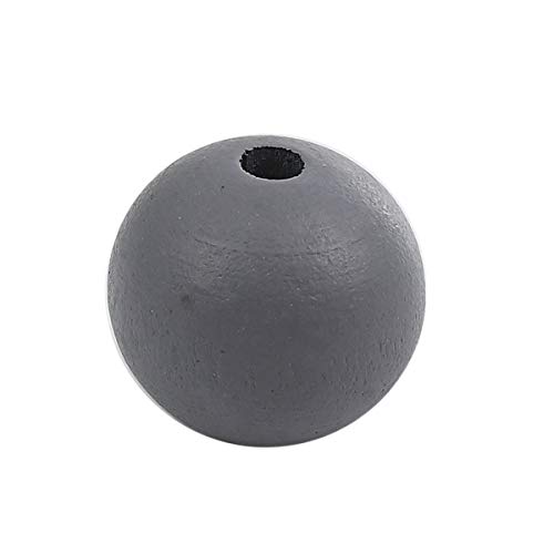 Product Cover 100 Painted Grey Wood Beads 20mm or 3/4 Inch Wood Beads with 3mm Hole