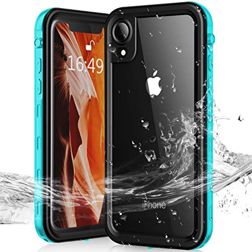 Product Cover Janazan Waterproof iPhone XR Case, Full Sealed Underwater Protective Cover, Waterproof Shockproof Snowproof Dirtproof for Outdoor Sports (Blue)