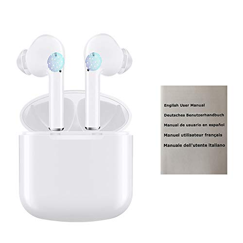 Product Cover Bluetooth Headphones 5.0, Wireless Bluetooth Earbuds Stereo Earphone Cordless Sport Headsets, Bluetooth in-Ear Earphones with Built-in Mic for Smart Phones