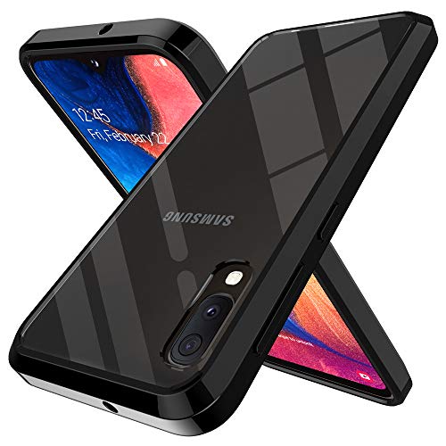 Product Cover Raysmark Samsung Galaxy A10e Case, [Shock-Absorption] Air Hybrid Slim Fit Shockproof Anti-Drop Crystal TPU Bumper + [Clear] Hard Back Protective Case Cover Compatible for Galaxy A10e (Black)