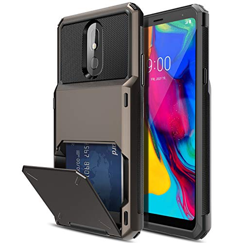 Product Cover Elegant Choise LG Stylo 5 Case, LG Stylo 5+ / LG Stylo 5V Phone Case, Wallet (Up to 4 Cards) with Card Slot Holder Hybrid Dual Layer Rugged Shockproof Protective Bumper Cover for Stylo 5 Plus(Black)