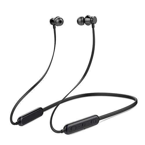 Product Cover KINGWorld Bluetooth Headphones Neckband 20Hrs Playtime V4.2 Wireless Headset Sport Noise Cancelling Earbuds w/Mic for Gym Running Compatible with iPhone Samsung Android (Black)