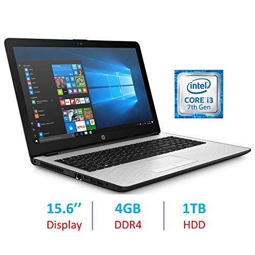Product Cover HP Premium 15.6-inch HD WLED-Backlit Display Laptop PC, Intel Dual Core i3-7100U 2.4GHz Processor, 4GB DDR4 SDRAM, 1TB HDD, Bluetooth, HDMI, Webcam, 802.11ac WiFi, Windows 10, Natural Silver