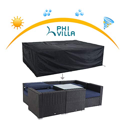 Product Cover PHI VILLA Outdoor Patio Sofa Covers, Waterproof Outdoor Furniture Cover All Weather Protection,85.5
