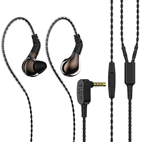 Product Cover HiFiHear BLON BL03 in Ear Earphone,10mm Carbon Diaphragm Dynamic Drive Bass HiFi DJ in Ear Monitor, Diamond Mirror Process in Ear Headphone with 2pins Detachable Cable Wired Earphone(Gun with Mic) ...