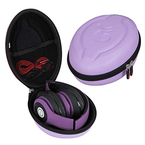 Product Cover Hermitshell Hard EVA Travel Case for iJoy Matte Rechargeable Wireless Bluetooth Foldable Over Ear Headphones (Violet)