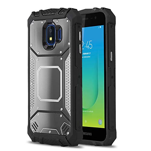 Product Cover Phone Case for [Samsung Galaxy J2 Shine / J2 Dash (AT&T)], [Alloy Series][Gun Metal] Aluminium Metal Plate [Military Grade] Heavy Duty Shockproof Cover for Galaxy J2 Shine / J2 Dash (AT&T Prepaid)