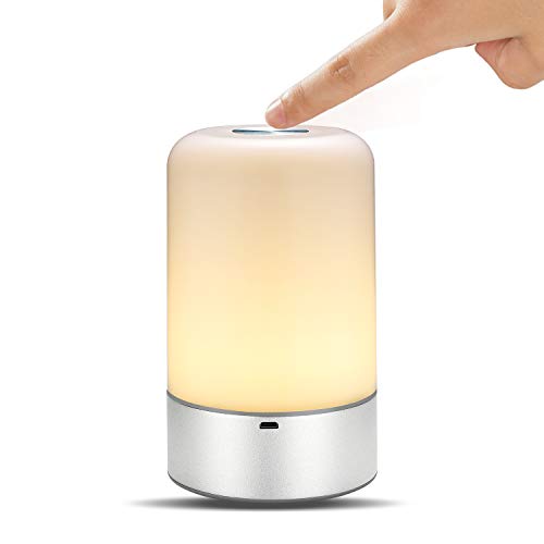 Product Cover RICH Table Touch Sensor Bedside Lamps + Dimmable Warm White Light & Color Changing RGB for Bedrooms, Multicolor
