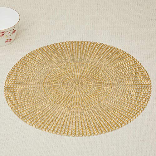 Product Cover Home Centre Cinder-Spiral Textured Placemat - Gold
