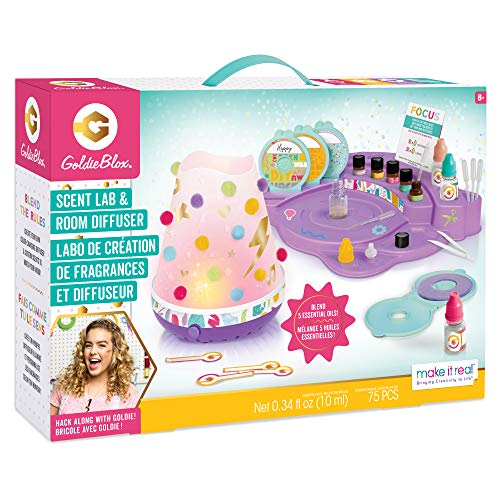 Product Cover Make It Real GoldieBlox - Scent Lab and Room Diffuser DIY Kit to Make Fragrance with Essential Oils and Diffuser - STEM Arts and Crafts for Kids