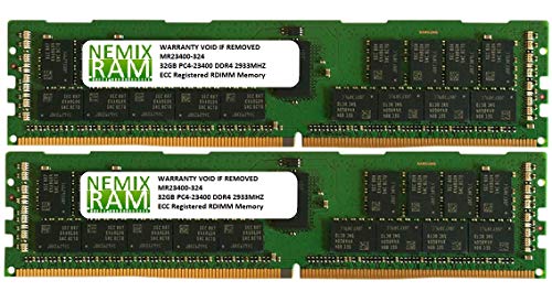 Product Cover NEMIX RAM 64GB 2x32GB DDR4-2933 PC4-23400 2Rx4 ECC Registered Memory