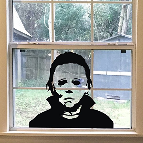Product Cover FlyWallD Halloween Holiday Decals Michael Myers Horror Living Room Sticker Funny Door Window Mirror Vinyl Art Décor