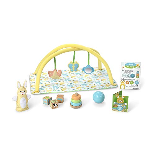 Product Cover Melissa & Doug Mine to Love Toy Time Play Set for Dolls (16 Pieces, Activity Gym, Stacker, Blocks, More, Great Gift for Girls and Boys - Best for Babies and Toddlers, 4 Month Olds, 1 and 2 Year Olds)