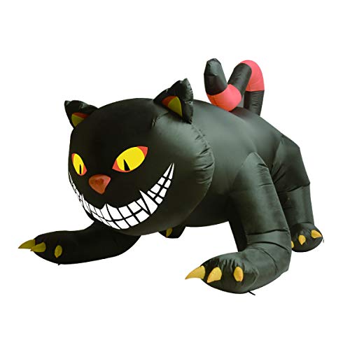 Product Cover GOOSH Halloween Blow up inflatables Animated Witch's Cat-6ft Long (6 Foot Animation Black Cat)