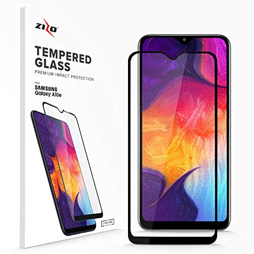 Product Cover ZIZO Tempered Glass Samsung Galaxy A10e Clear Glass Screen Protector | Anti Scratch 9H Hardness (Black)