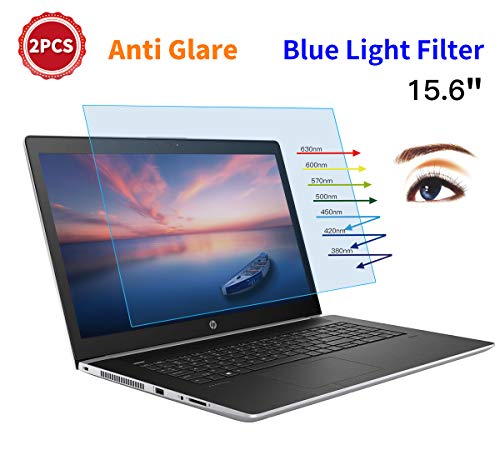 Product Cover (2PCS Pack) 15.6 inch Laptop Screen Protector -Blue Light and Anti Glare Filter for HP Envy X360 15.6 inch/Pavilion 15.6/ProBook 15.6/EliteBook 15.6/OMEN 15, Eye Protection Computer Monitor Protector