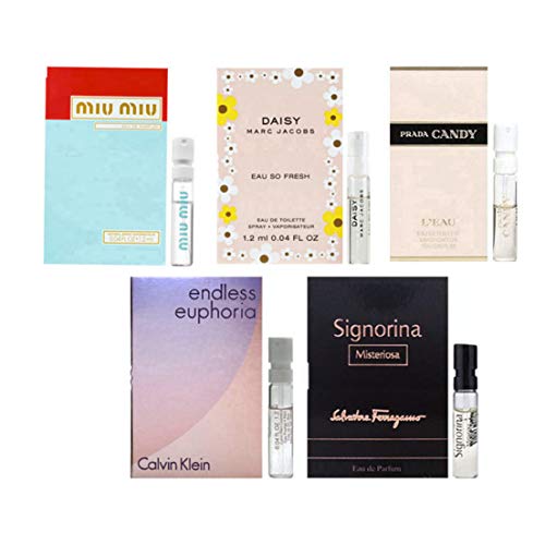 Product Cover Women's Designer Perfume Samples Set of 5 - ALL High end perfume sample Lot x 5 vials