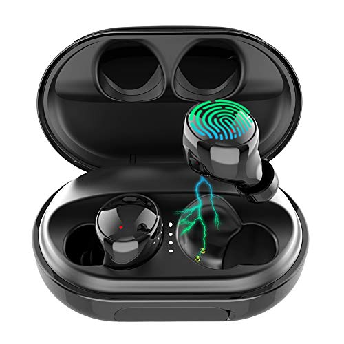 Product Cover Wireless Earbuds Bluetooth 5.0 Headphones, 120H Playtime Deep Bass Stereo Sound Earbuds with Microphone, IPX8 Waterproof Headphones with Charging Case for Sports