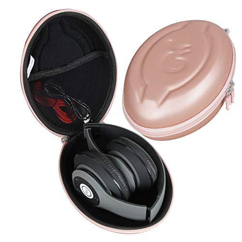 Product Cover Hermitshell Hard EVA Travel Case for iJoy Matte Rechargeable Wireless Bluetooth Foldable Over Ear Headphones (Rose Gold)