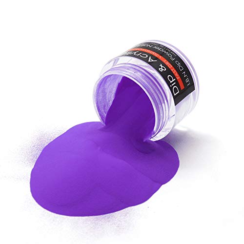 Product Cover 2 In 1 Acrylic Dip Powder Dark Purple (Added Vitamin & Calcium) I.B.N Dipping Powder Color 1 Ounce, Non-Toxic & Odor-Free, without UV LED Lamp Cured (79)