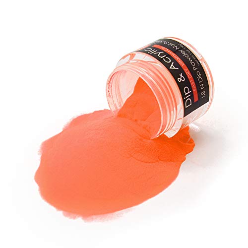 Product Cover 2 In 1 Nail Dip Powder & Acrylic Powder Orange (Added Vitamin and Calcium) I.B.N Dipping Powder Color 1 Ounce, Non-Toxic & Odor-Free, No Need Nail Lamp Dryer (67)