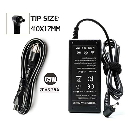 Product Cover 65W AC Adapter Laptop Charger for Lenovo IdeaPad 310 320 330 330s 510 520 530s 710s; Yoga 710 11 14 15; Flex 4 1130 1470 ADL45WCC PA-1450-55LL 310-15ABR 310-15IKB 320-15ABR Power Supply Cord