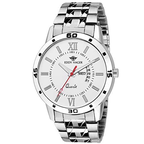 Product Cover Eddy Hager Day and Date Men's Watch (White)