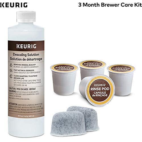 Product Cover Keurig 3-Month Brewer Maintenance Kit, Includes Descaling Solution, Water Filter Cartridges & Rinse Pods, Compatible with Keurig Classic/1.0 & 2.0 K-Cup Pod Coffee Makers, 7 Count