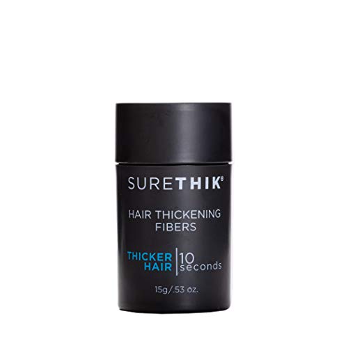 Product Cover SureThik Hair Building Fibers- Conceal Hair Loss, Thinning Hair & Balding Spots Instantly with Natural Thickening Keratin Protein Fibers- 15 Grams (Medium Brown)