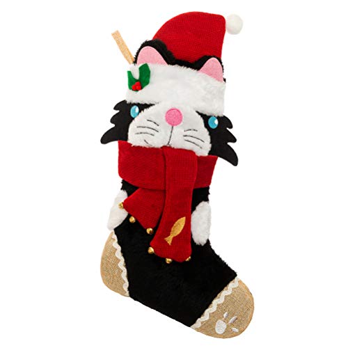 Product Cover PAWCHIE Cat Christmas Stockings Hanging Stocking Cute Xmas Home Decoration for Holiday Party Tree Decor, 18