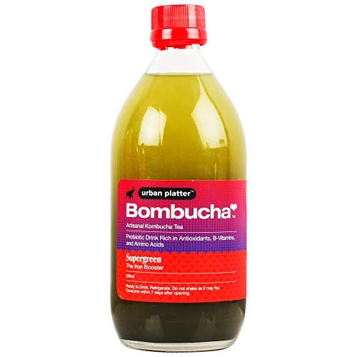 Product Cover Artisanal Kombucha Tea Supergreen , 500 Ml (17.64 OZ) [The Iron Gut Health by Bombucha]