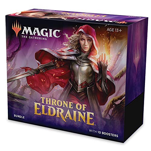 Product Cover Magic: The Gathering Throne of Eldraine Bundle | 10 Booster Pack (150 Cards) | Accessories